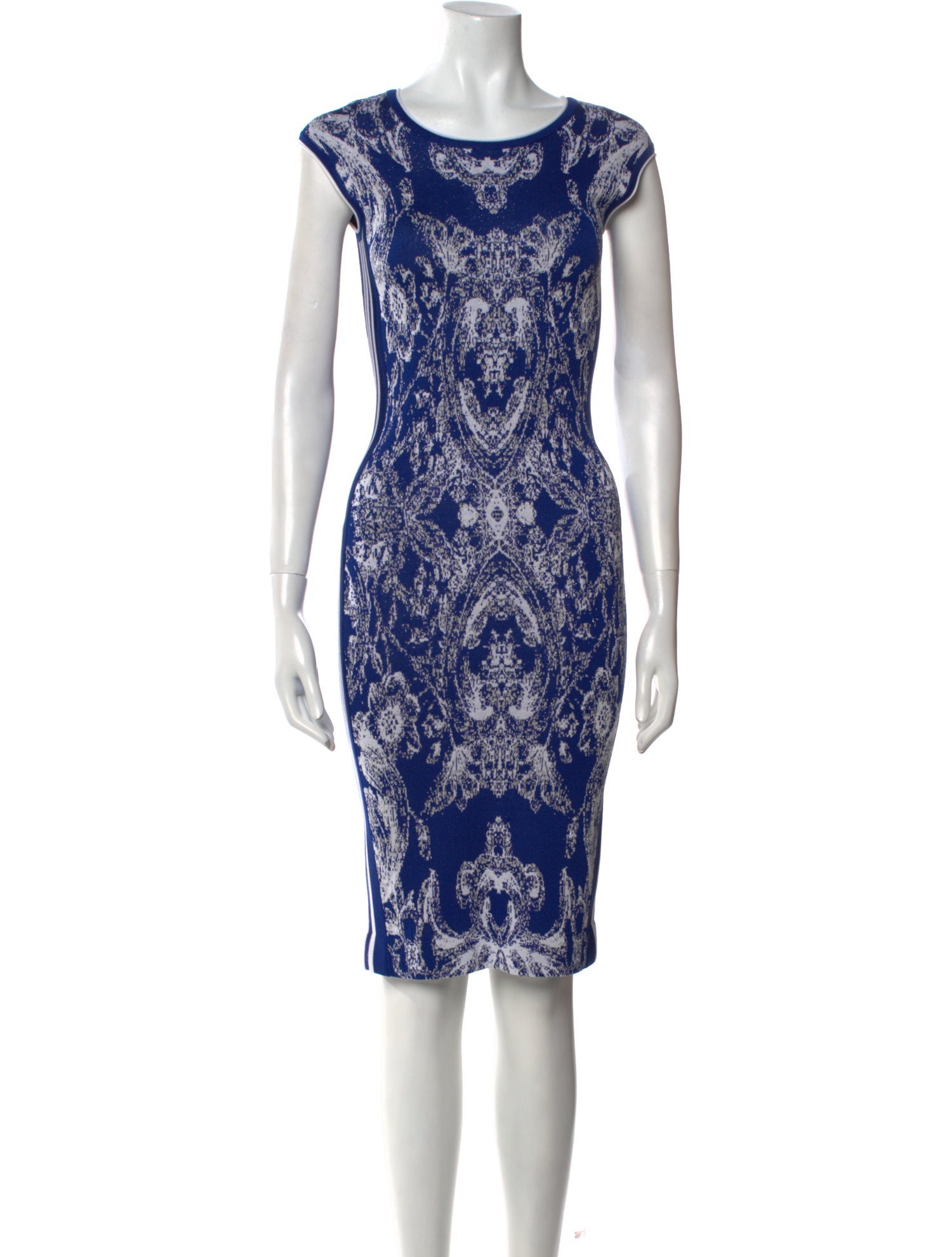 NK32 Naeem Khan Printed Midi Length Dress w/ Tags