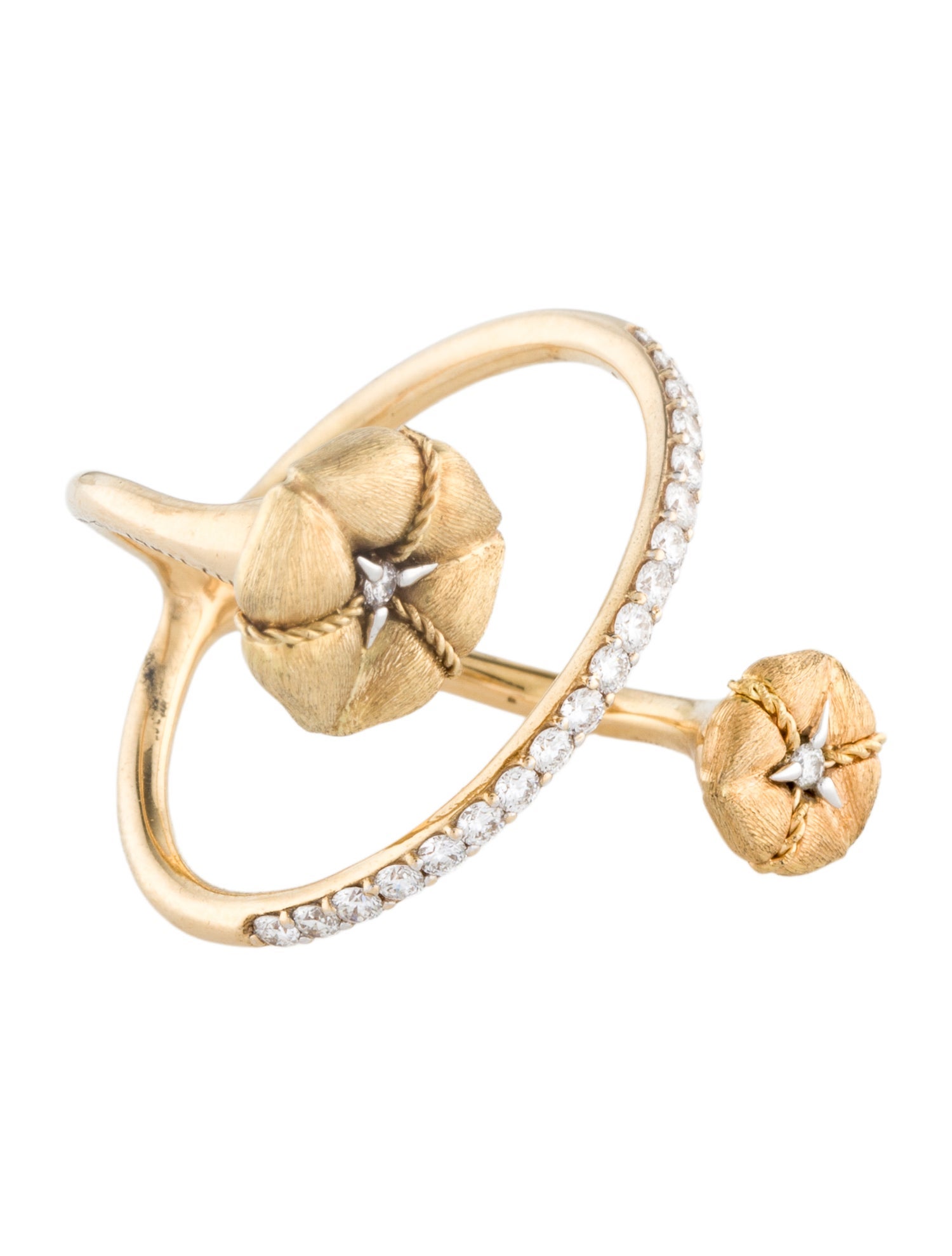 Nanis 18K Diamond Amarcord Spiral Ring