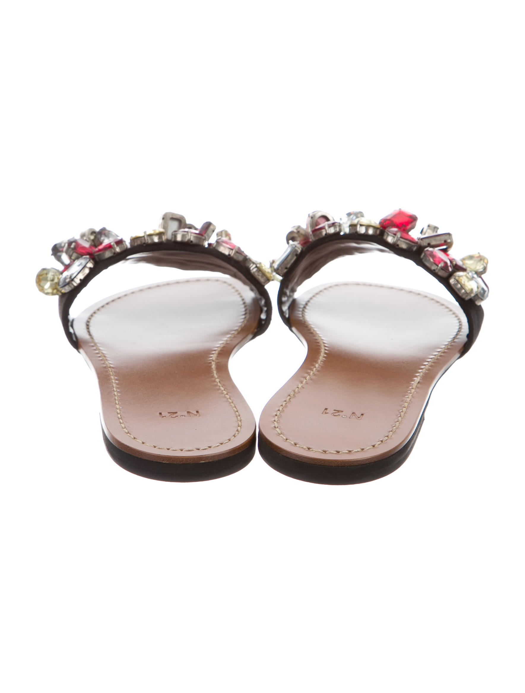 No. 21 JewelEmbellished Slide Sandals w/ Tags Shoes NO220987 The