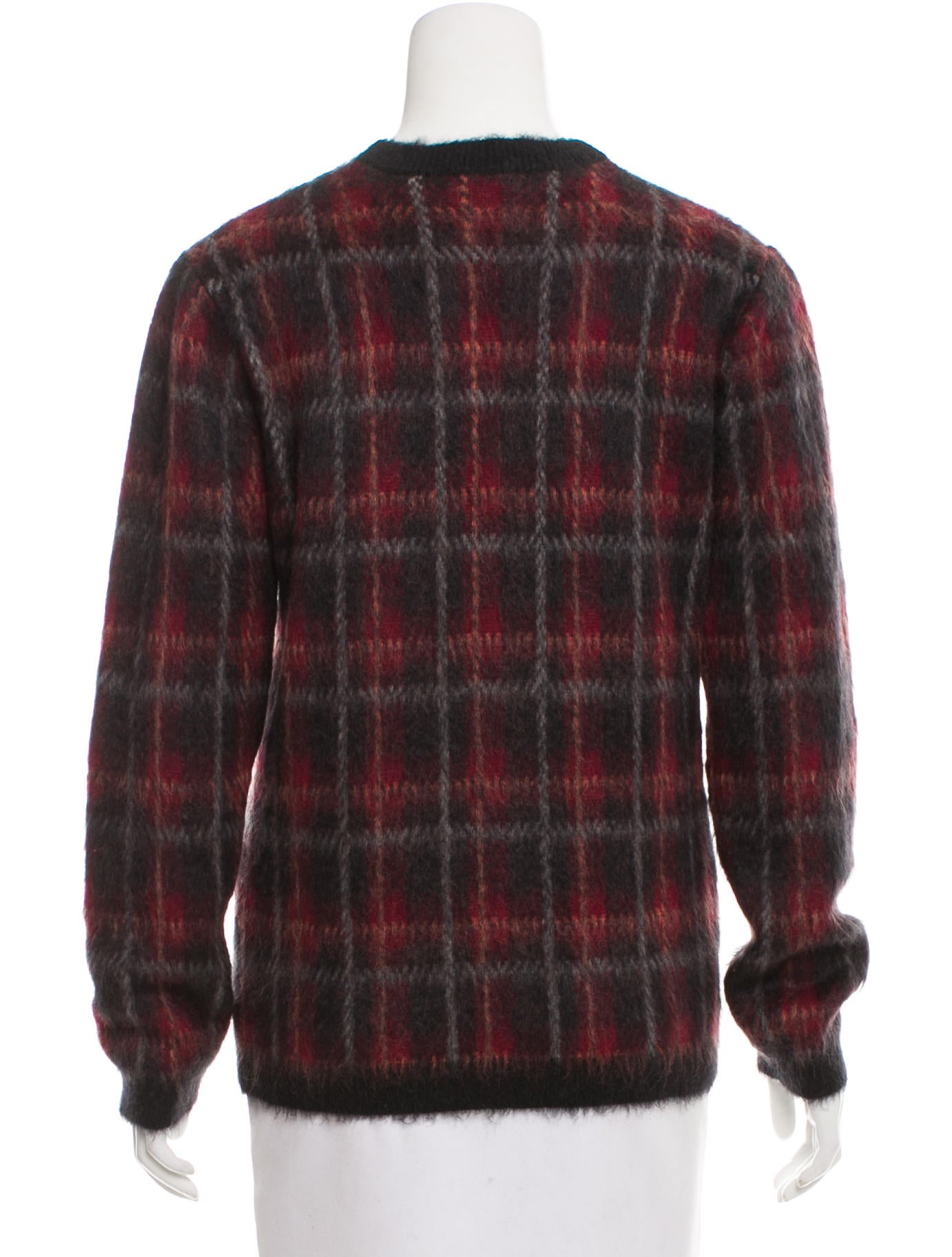 plaid knit sweater