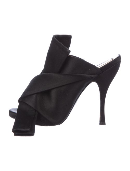 Nº 21 Ruffle Embellishment Slides Black