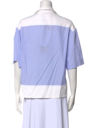 Nº 21 Colorblock Pattern Three-Quarter Sleeve Button-Up Top