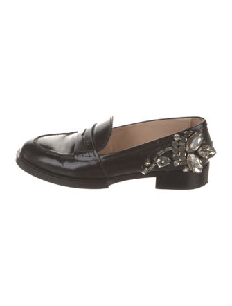 Nº 21 Leather Crystal Embellishments Loafers