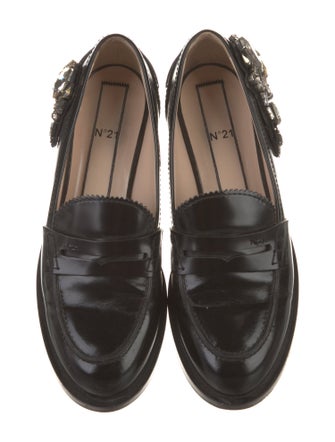 Nº 21 Leather Crystal Embellishments Loafers