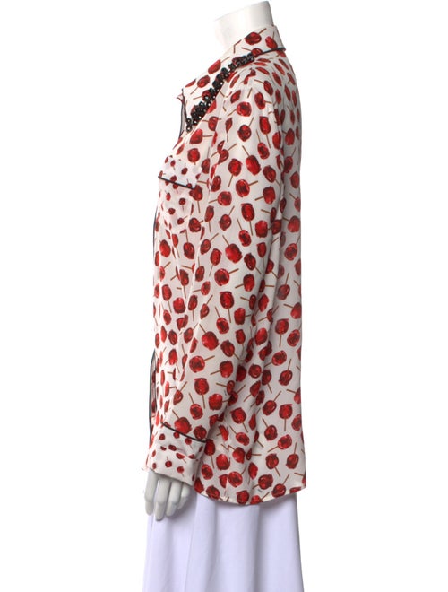 Nº 21 Silk Printed Button-Up Top