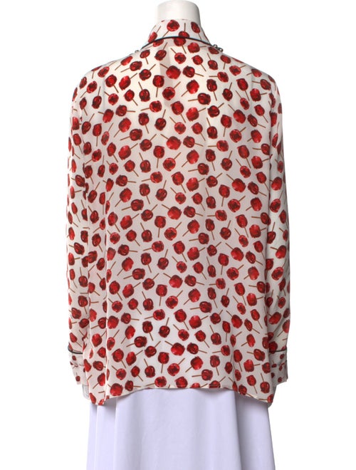 Nº 21 Silk Printed Button-Up Top