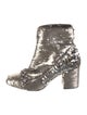 Nº 21 Sequins Crystal Embellishments Combat Boots