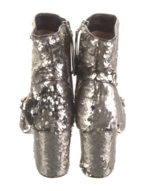 Nº 21 Sequins Crystal Embellishments Combat Boots
