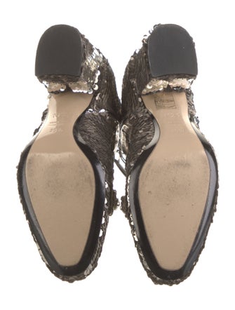 Nº 21 Sequins Crystal Embellishments Combat Boots