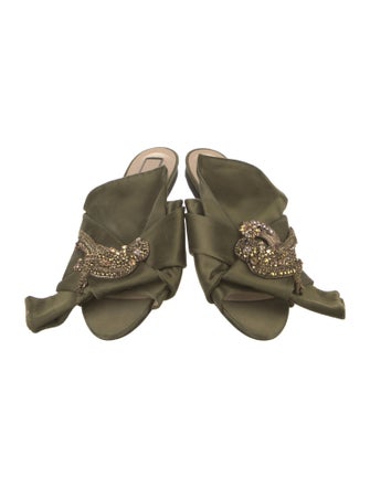 Nº 21 Satin Crystal Embellishments Slides