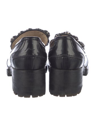Nº 21 Leather Crystal Embellishments Loafers
