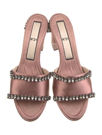 Nº 21 Satin Crystal Embellishments Slides