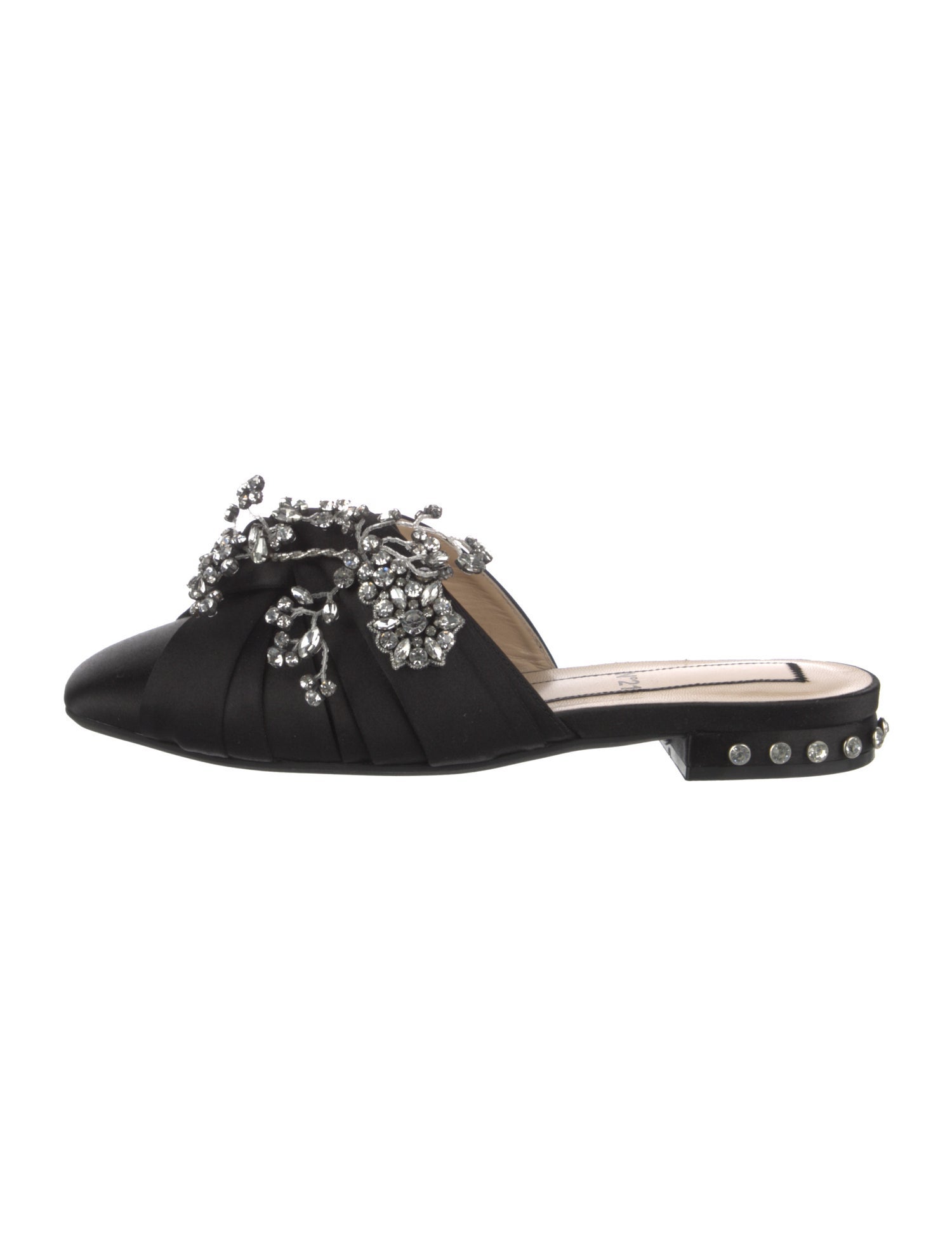 Nº 21 Satin Crystal Embellishments Mules