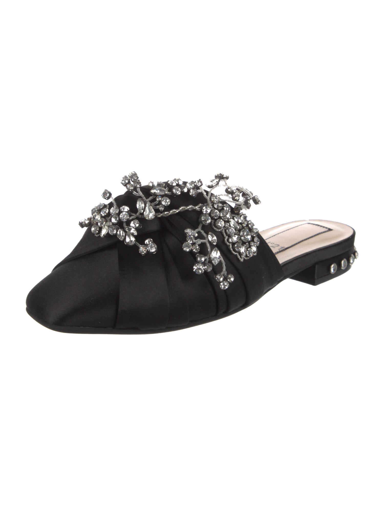 Nº 21 Satin Crystal Embellishments Mules