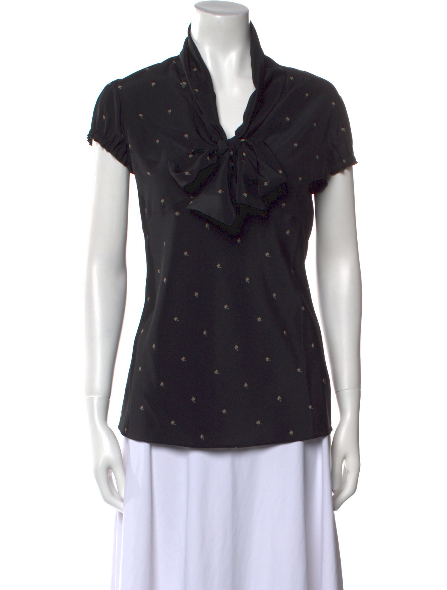 Nº 21 Silk Printed Button-Up Top