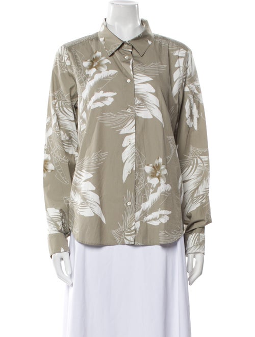Nº 21 Printed Long Sleeve Button-Up Top