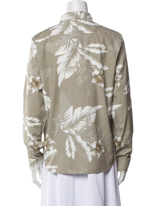 Nº 21 Printed Long Sleeve Button-Up Top