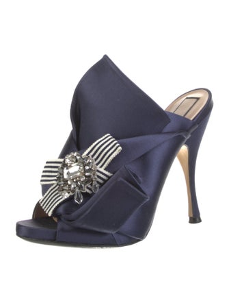 Nº 21 Satin Crystal Embellishments Slides