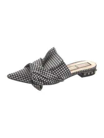 Nº 21 Plaid Print Crystal Embellishments Mules