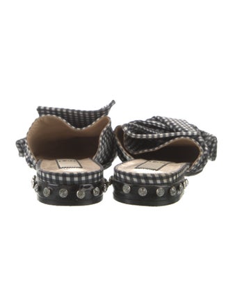 Nº 21 Plaid Print Crystal Embellishments Mules