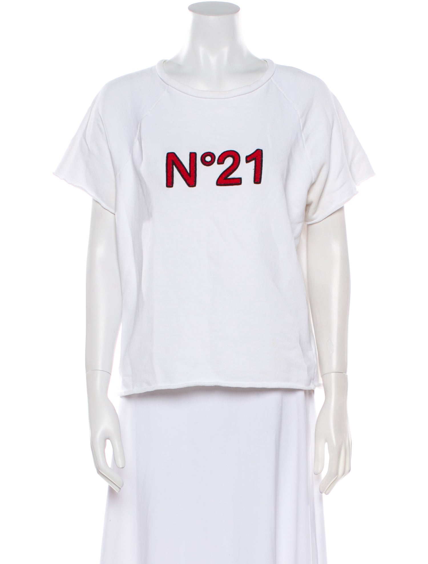 Nº 21 Graphic Print Crew Neck Sweater