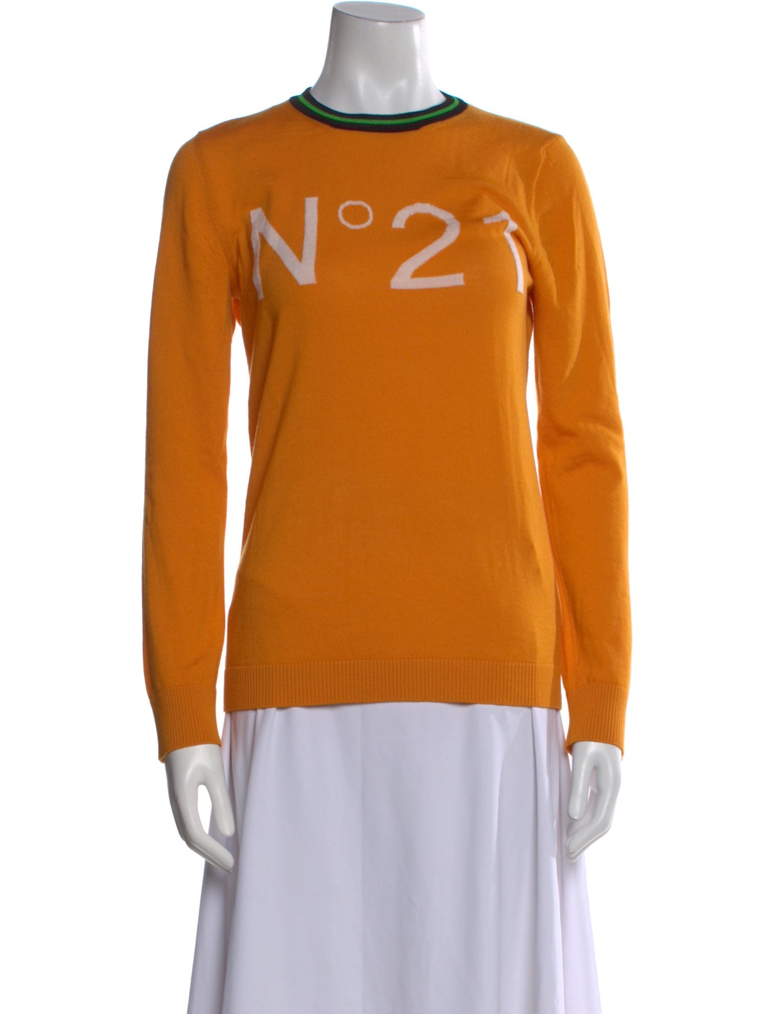 Nº 21 Virgin Wool Graphic Print Sweater