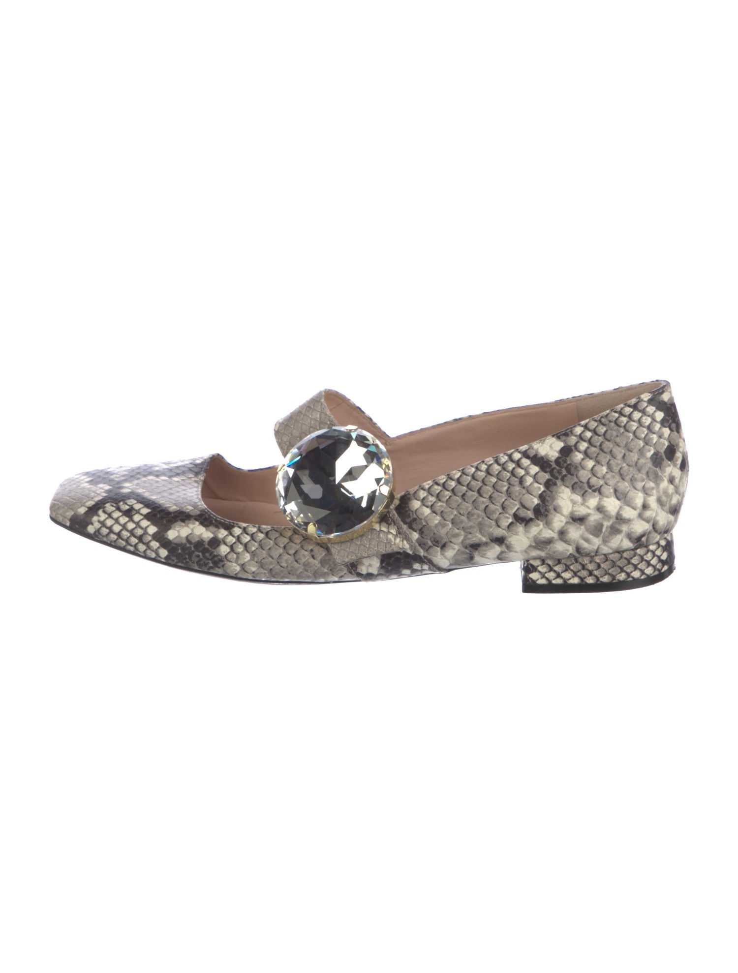 Nº 21 Leather Animal Print Mary Jane Flats