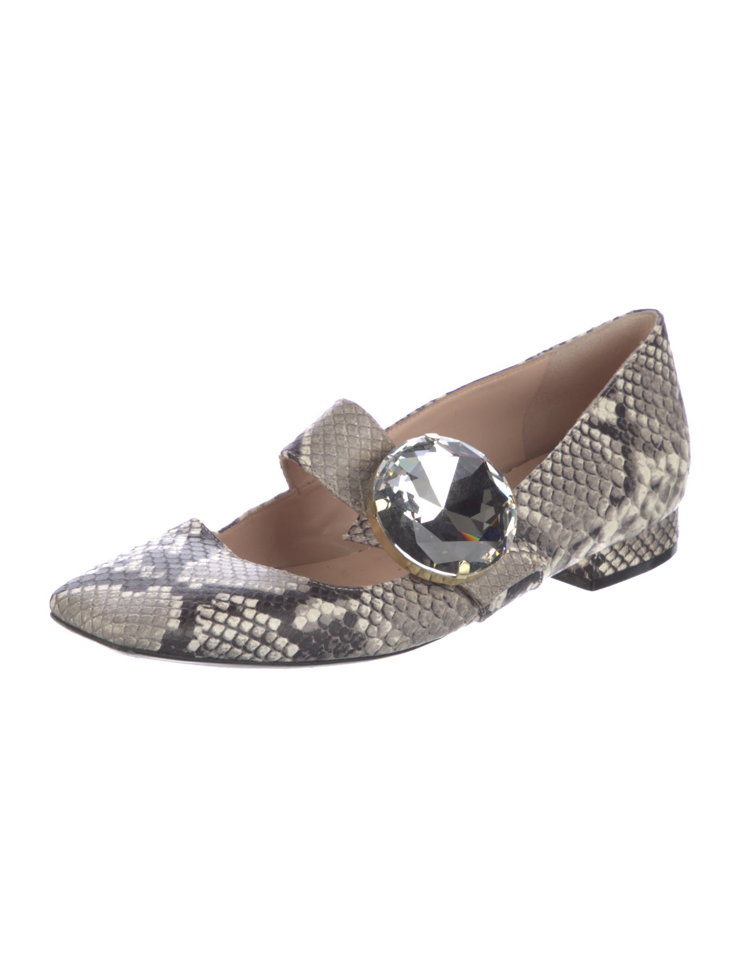 Nº 21 Leather Animal Print Mary Jane Flats