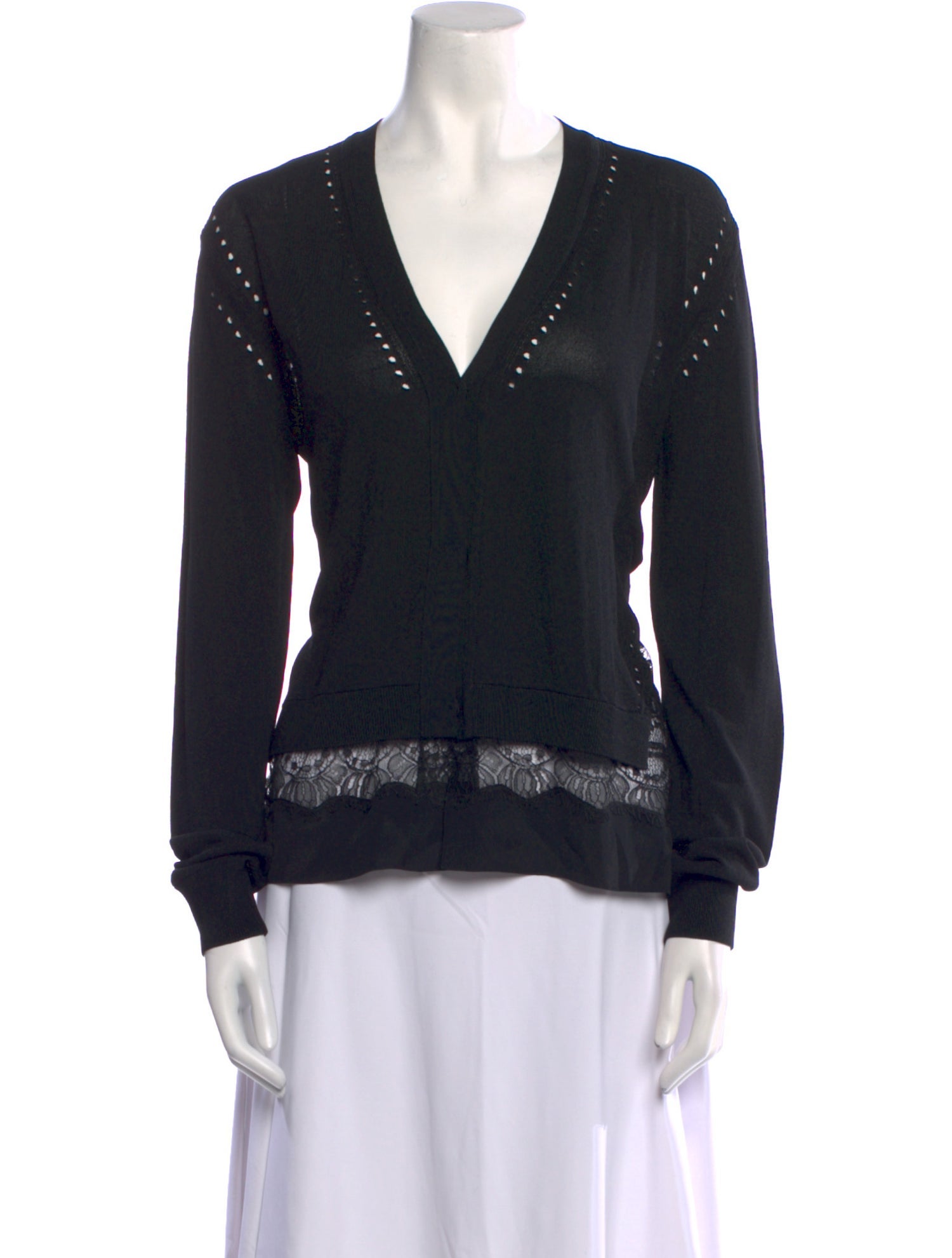 Nº 21 V-Neck Long Sleeve Top