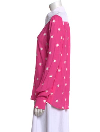 Nº 21 Silk Printed Button-Up Top