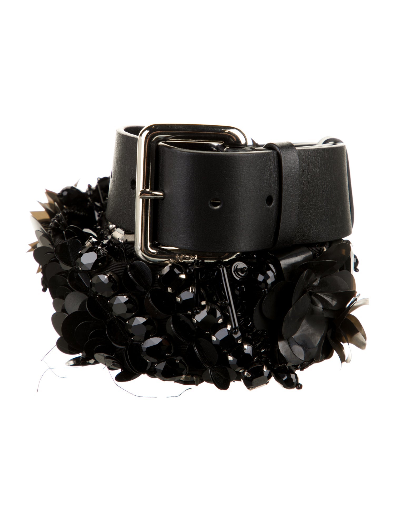 Nº 21 Leather Sequin Embellishments Belt