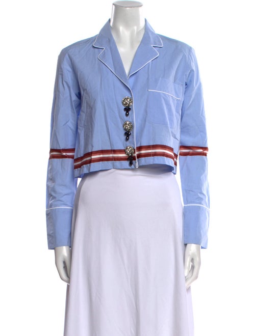 Nº 21 Graphic Print V-Neck Crop Top