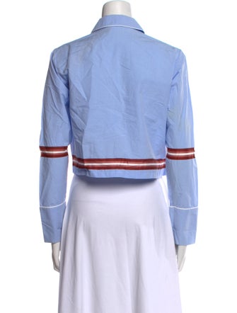 Nº 21 Graphic Print V-Neck Crop Top