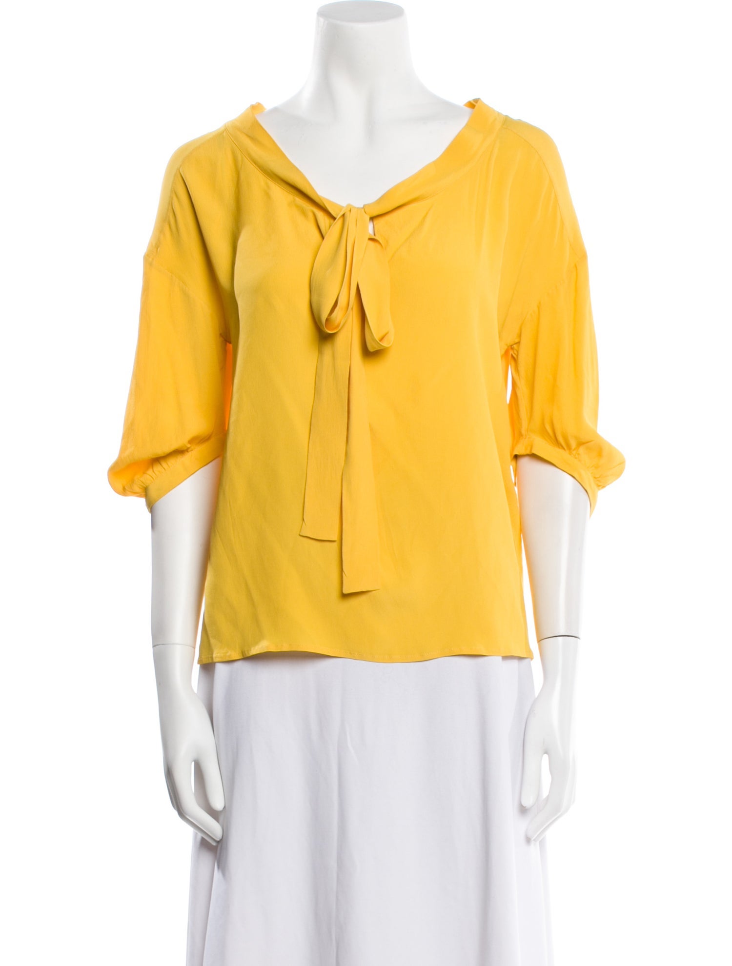 Nº 21 V-Neck Three-Quarter Sleeve Blouse