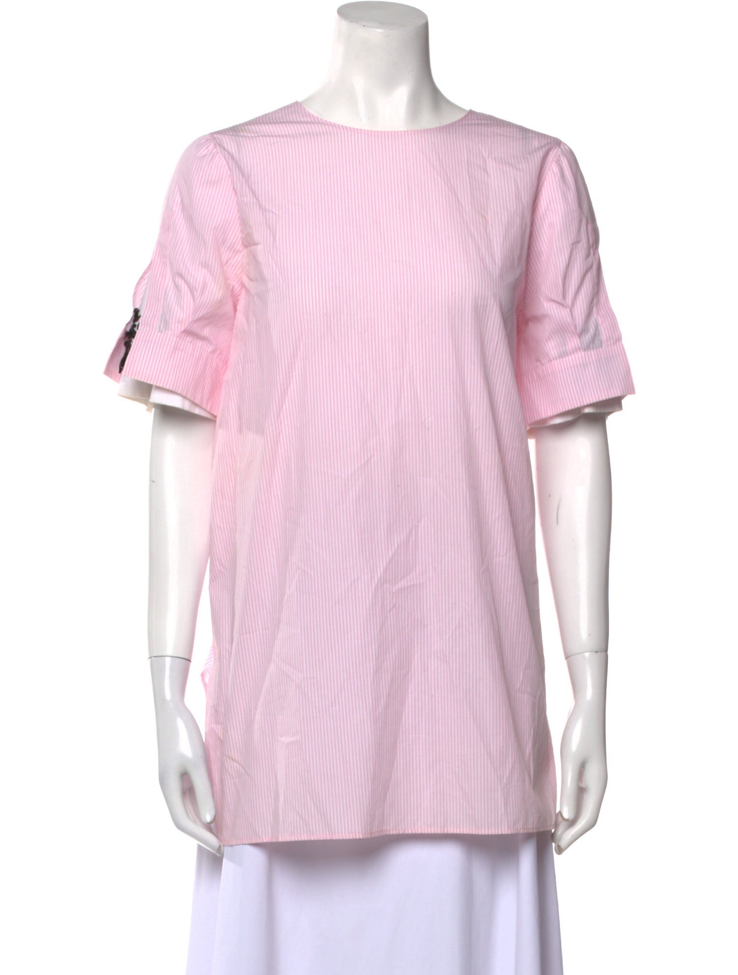 Nº 21 Striped Bateau Neckline Tunic