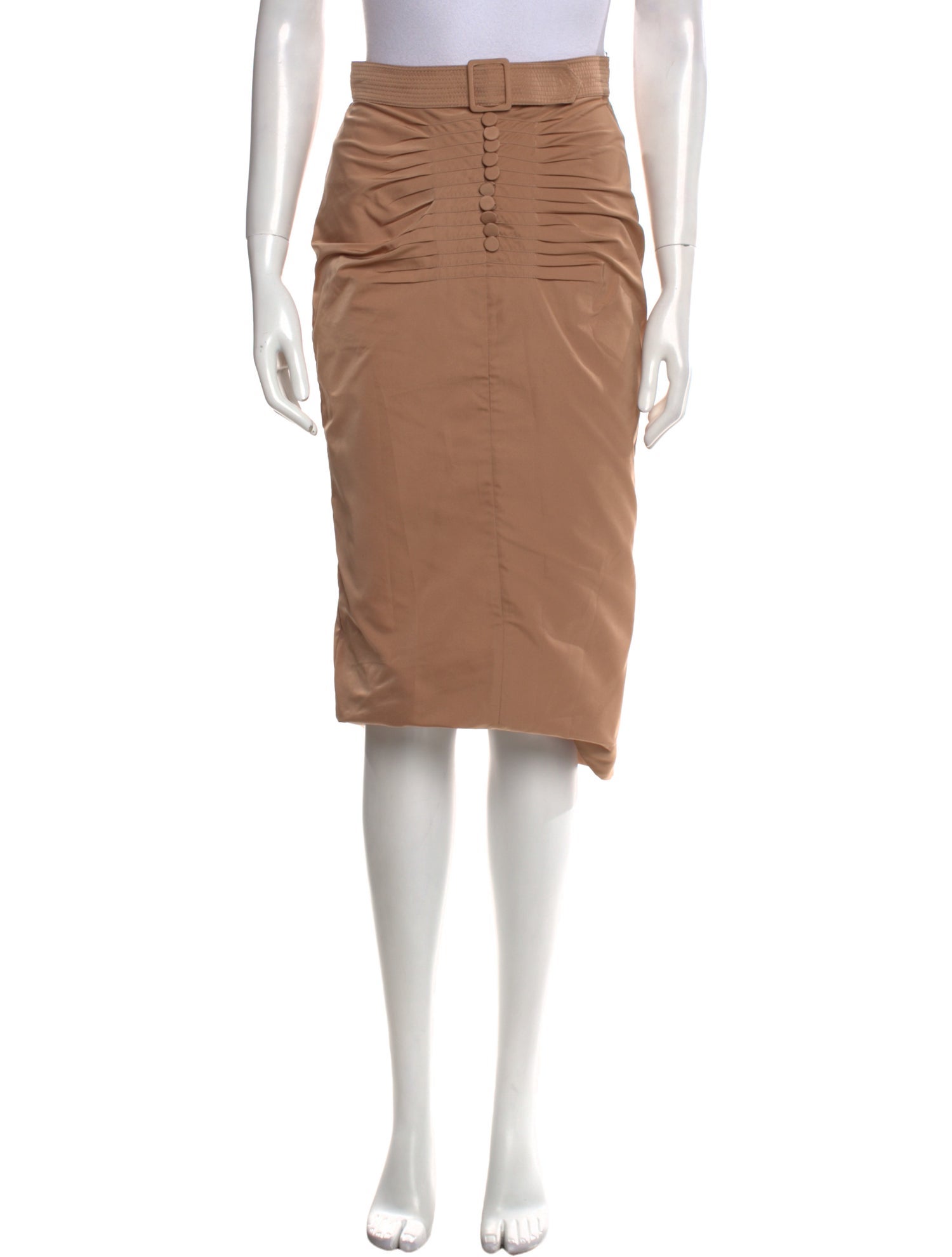 Nº 21 Pleated Accents Knee-Length Skirt