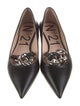Nº 21 Leather Chain-Link Accents Mary Jane Flats