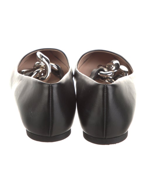 Nº 21 Leather Chain-Link Accents Mary Jane Flats