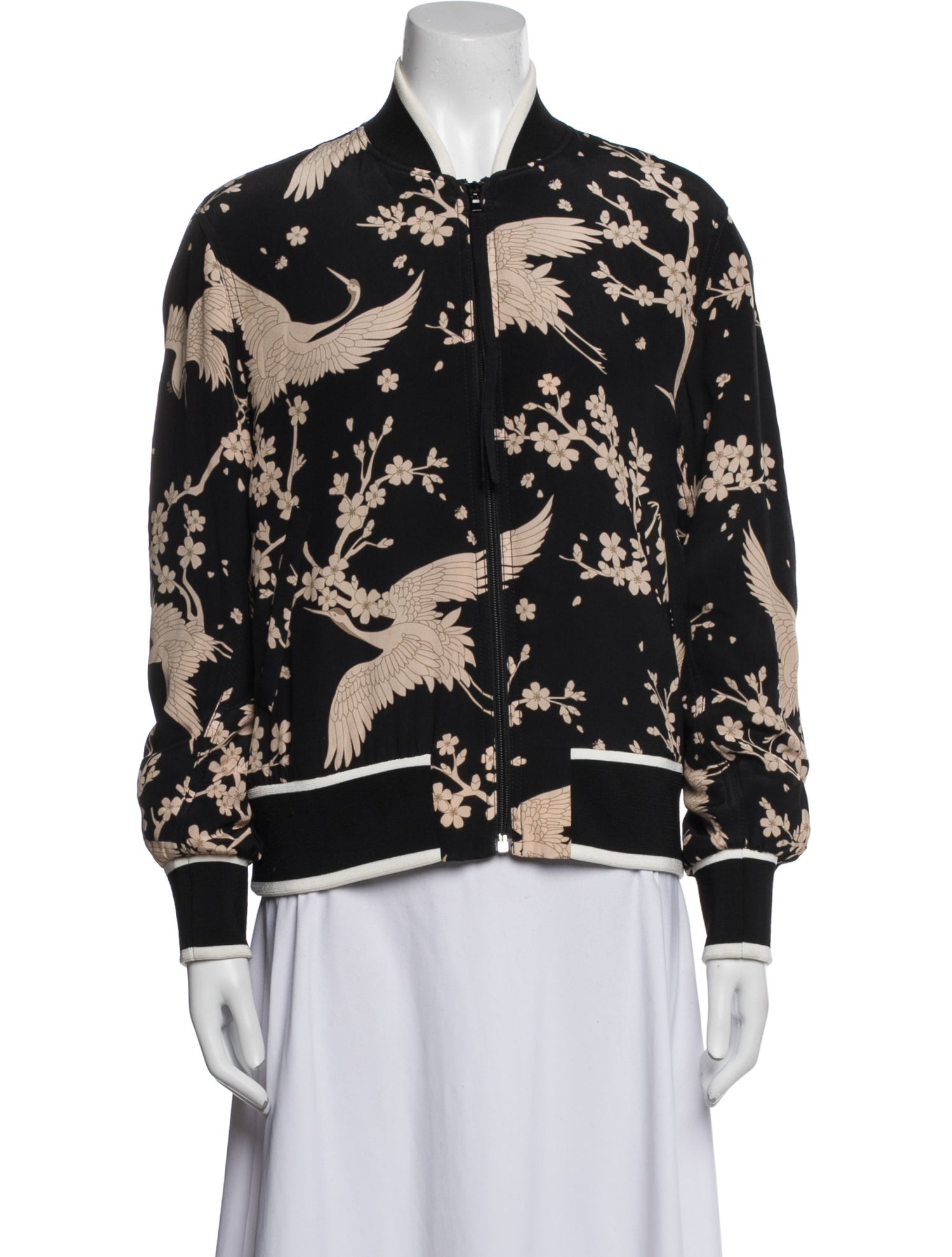 Nº 21 Silk Floral Print Bomber Jacket