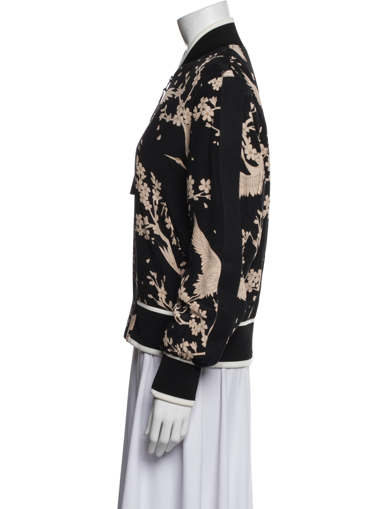 Nº 21 Silk Floral Print Bomber Jacket