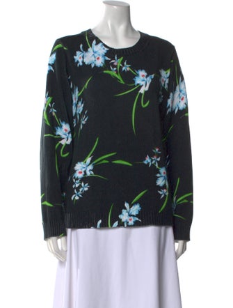 Nº 21 Floral Print Scoop Neck Sweater