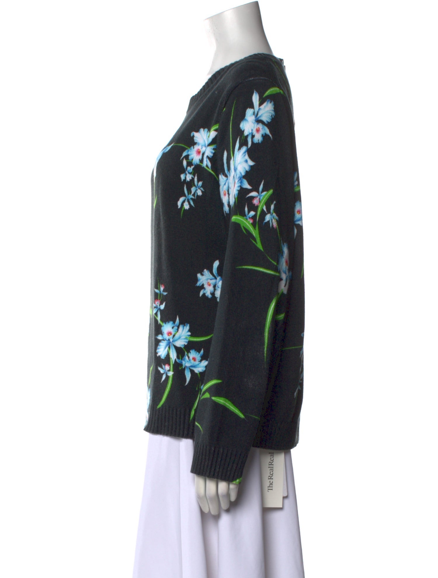 Nº 21 Floral Print Scoop Neck Sweater