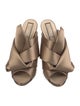 Nº 21 Satin Leather Trim Embellishment Slingback Sandals