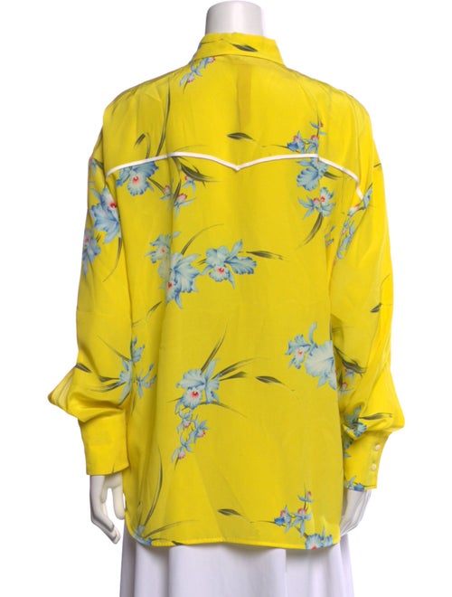 Nº 21 Silk Floral Print Button-Up Top