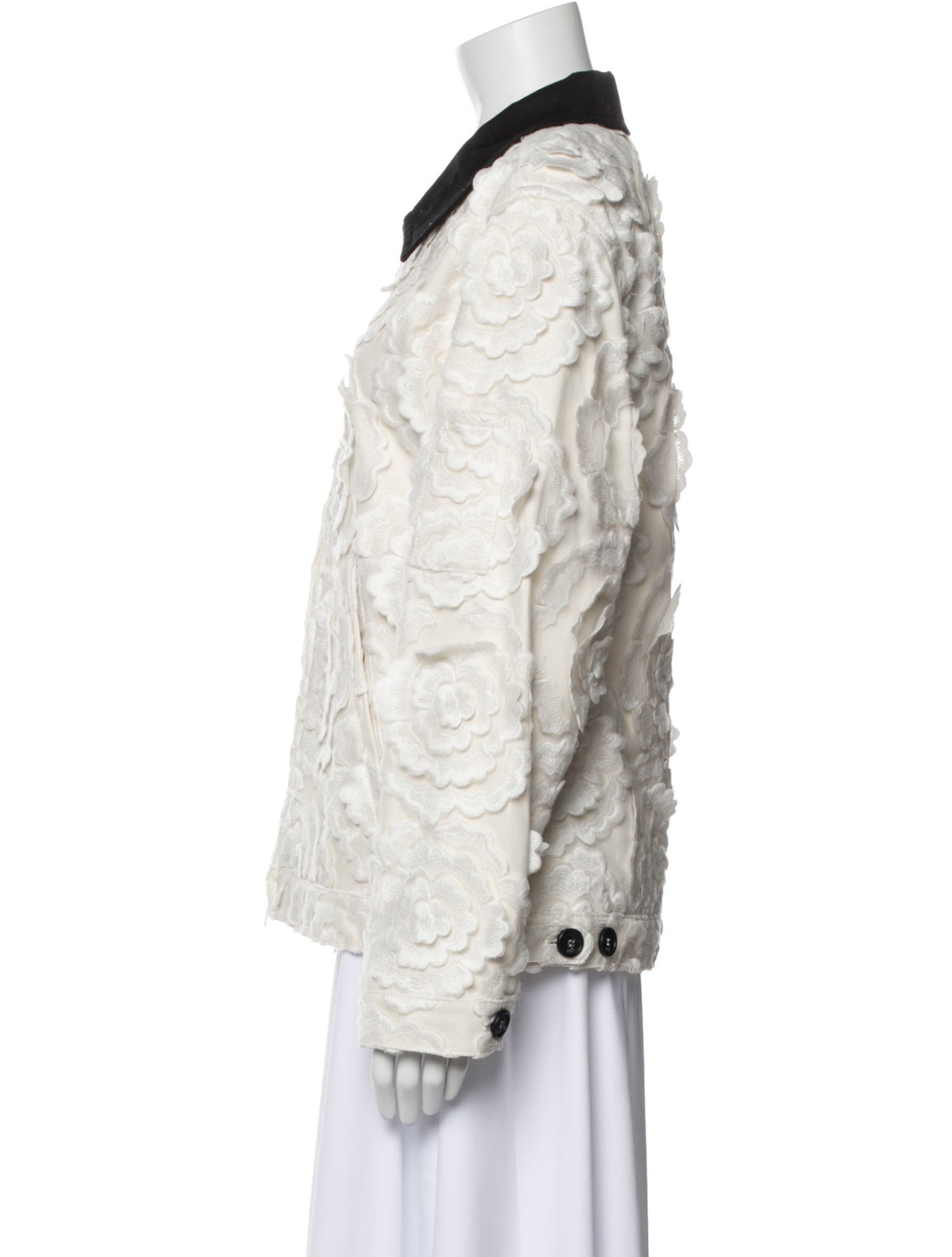 Nº 21 Colorblock Pattern Faux Fur Jacket