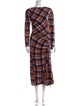 Nº 21 Plaid Print Long Dress
