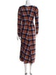 Nº 21 Plaid Print Long Dress