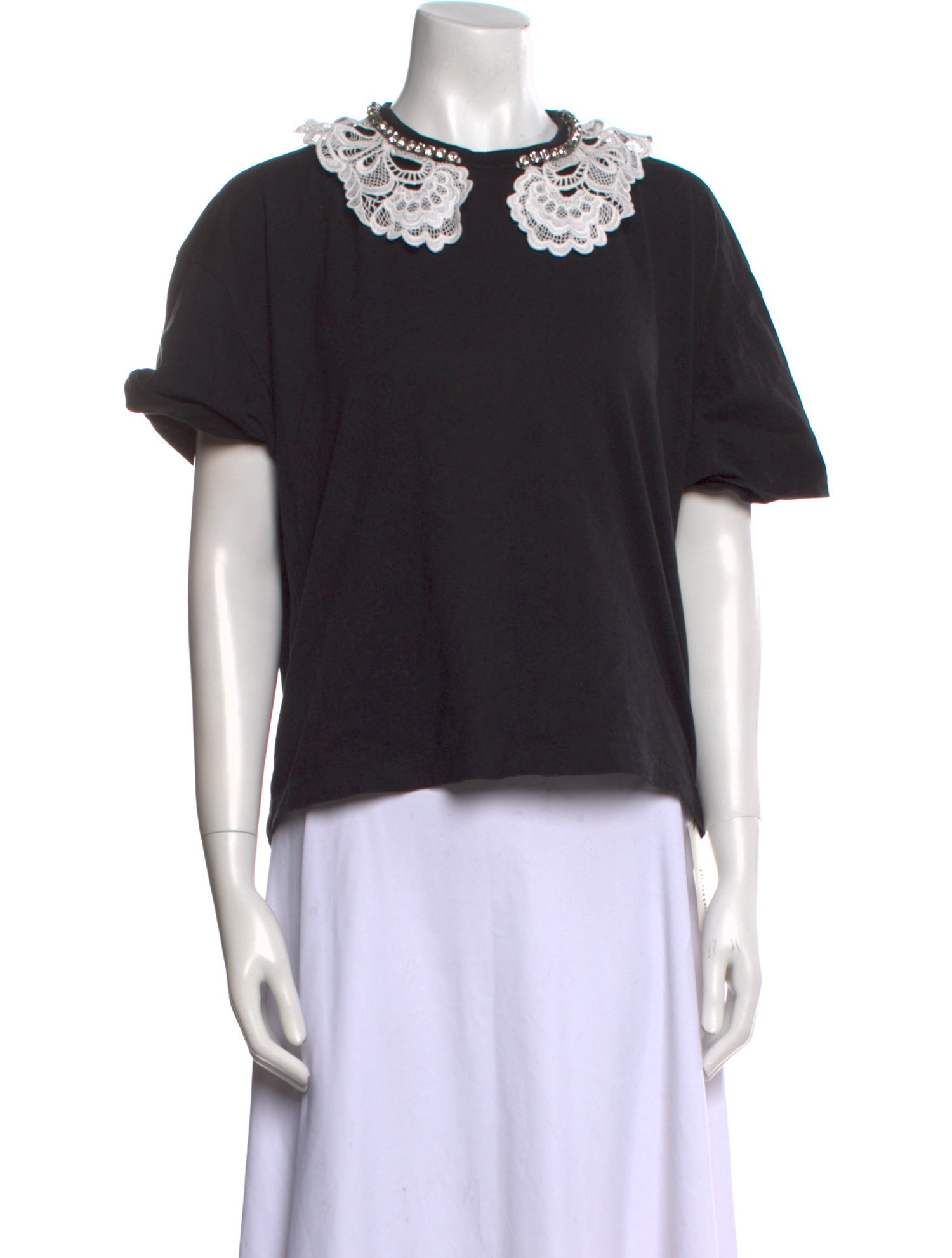 Nº 21 Colorblock Pattern Crew Neck Top