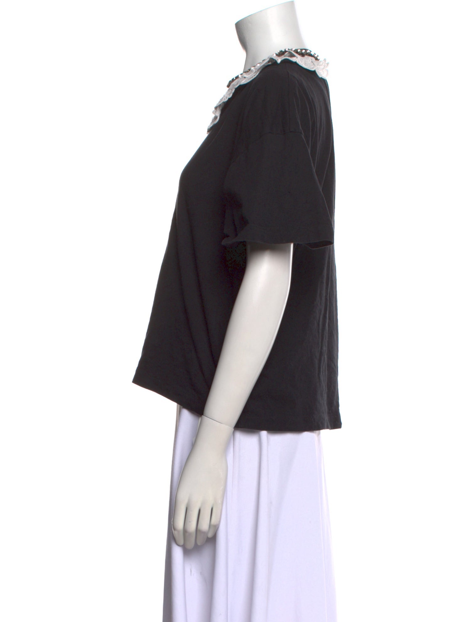 Nº 21 Colorblock Pattern Crew Neck Top