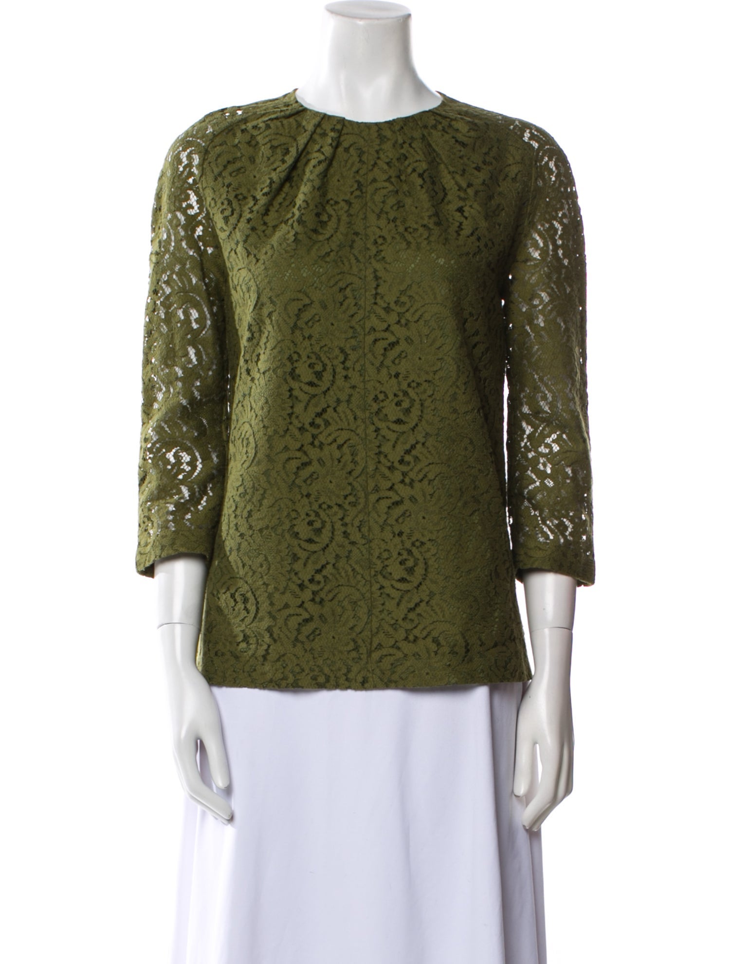 Nº 21 Lace Pattern Crew Neck Blouse